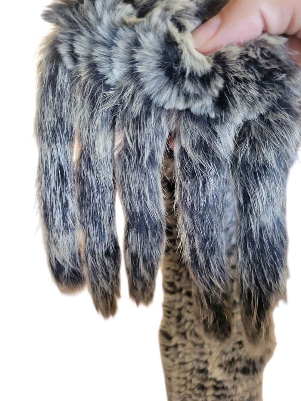 Mitchies Fur Long Scarf - Gray - Picture 8 of 8